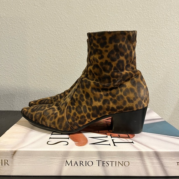 Saint Laurent Vassili Leopard boots size 39.5 - Picture 4 of 11
